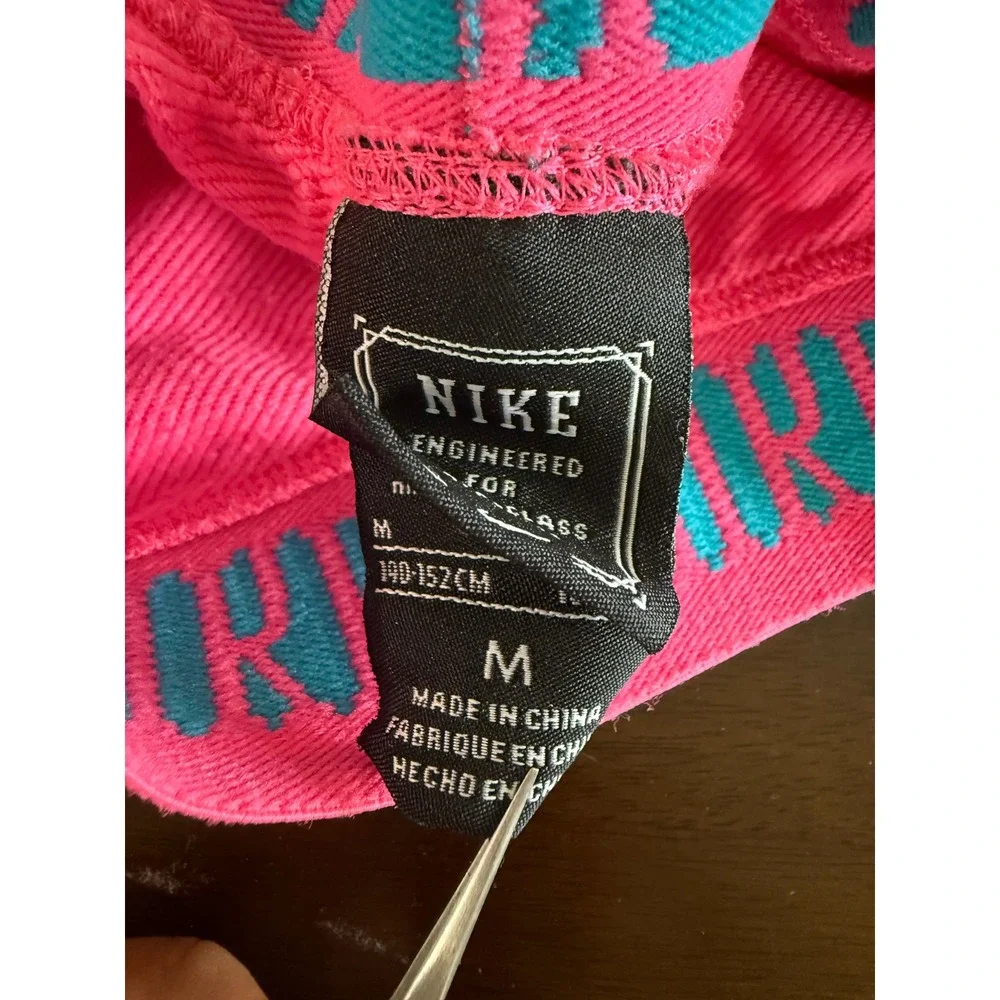 Nike Athletic Shorts Girls Medium Hot Pink Teal Trim Activewear Running‎ Shorts
